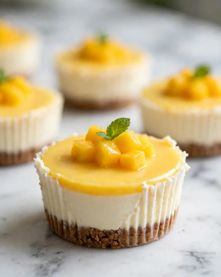 Mini Mango Lassi Cheesecakes (No-Bake) Recipe