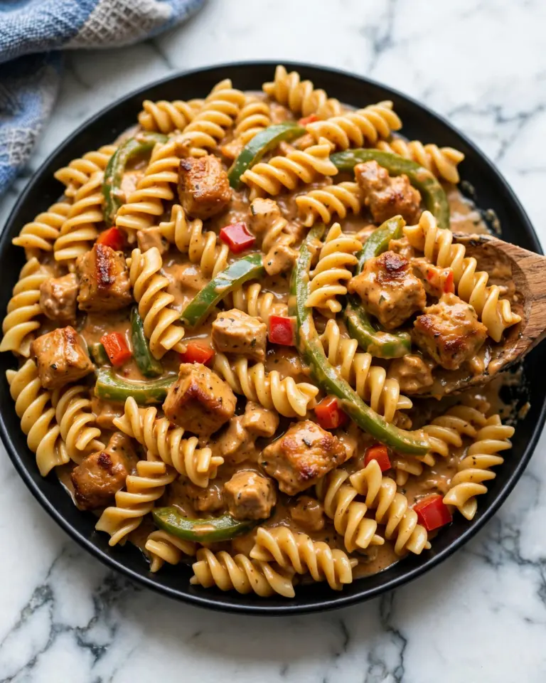 Easiest Ever Creamy Chicken Fajita Pasta Recipe