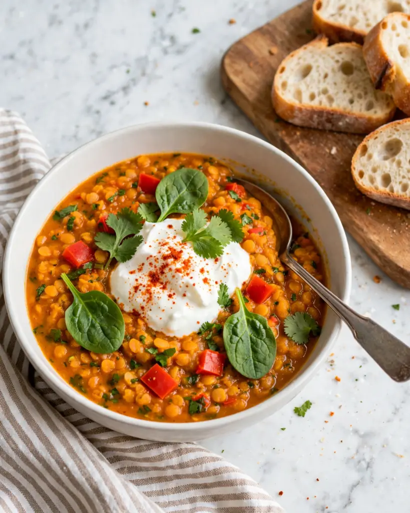 Golden Lentil Soup with Sweet Potatoes, Coconut Milk & Lime Recipe