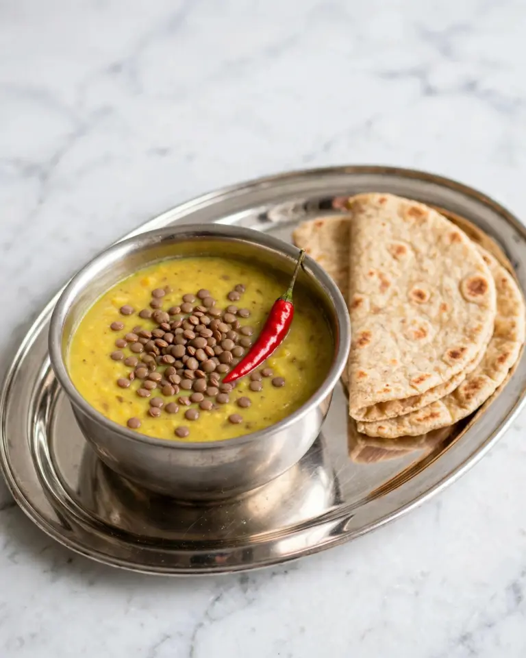 Creamy Mung Bean Dhal with Spicy Chunkay Recipe