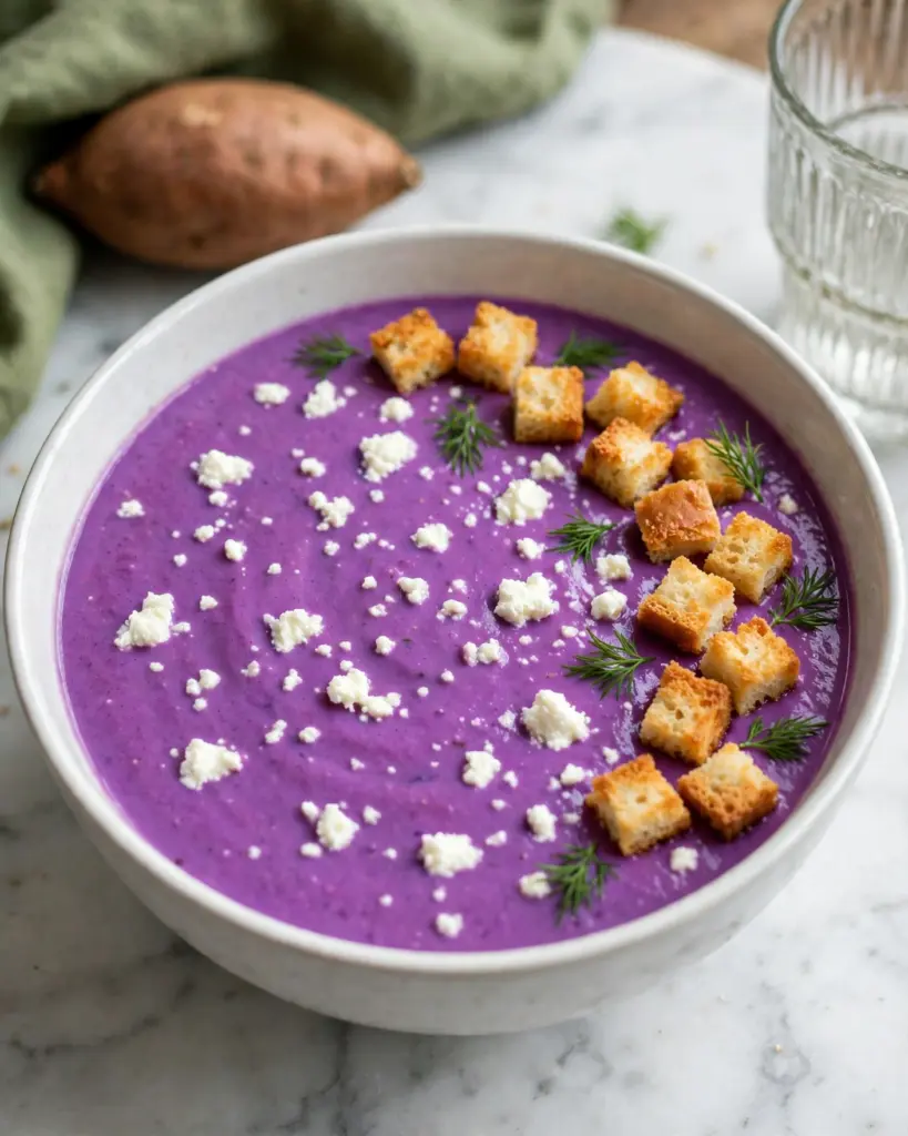 Purple Sweet Potato and Beet Soup Recipe