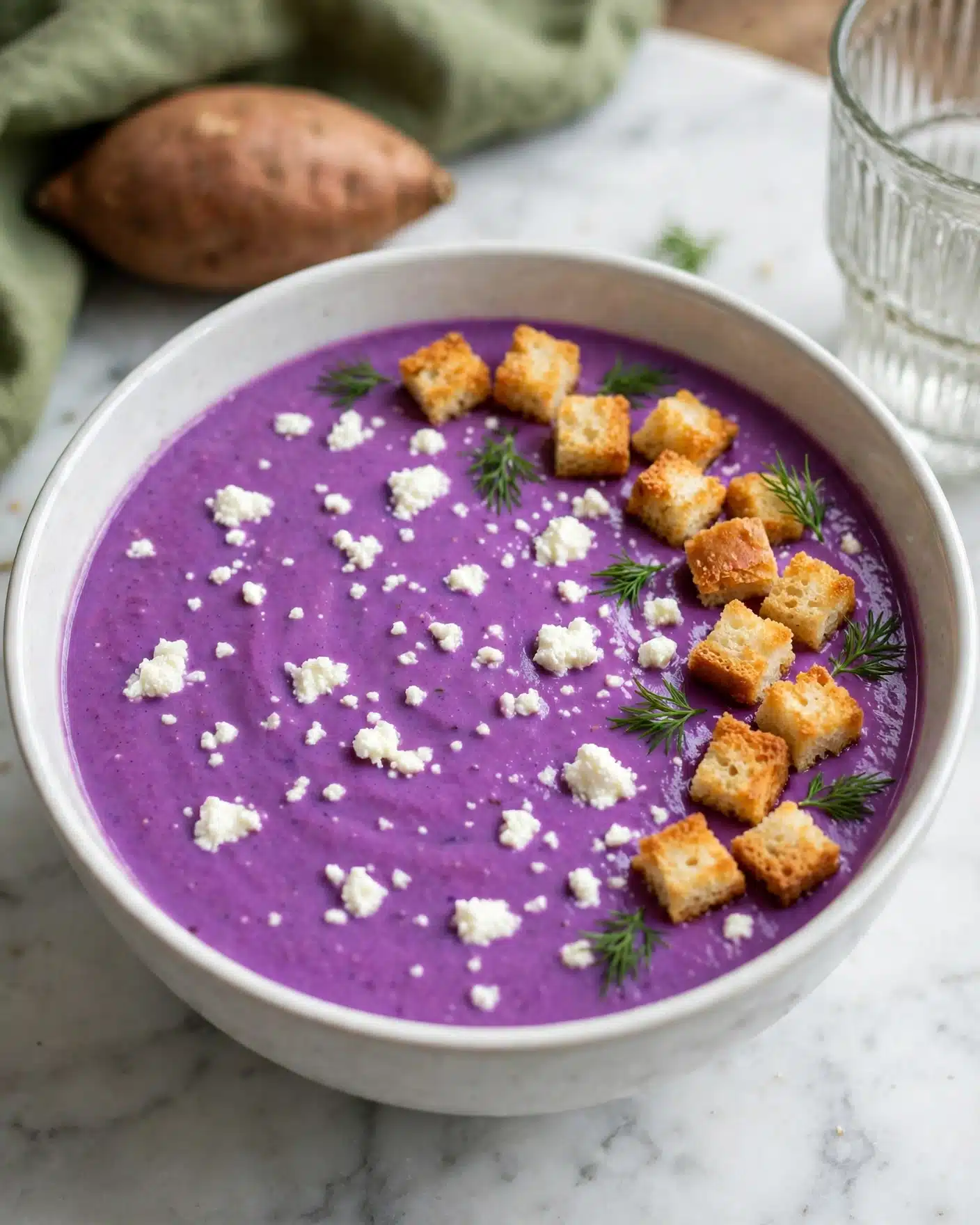 Purple Sweet Potato and Beet Soup Recipe