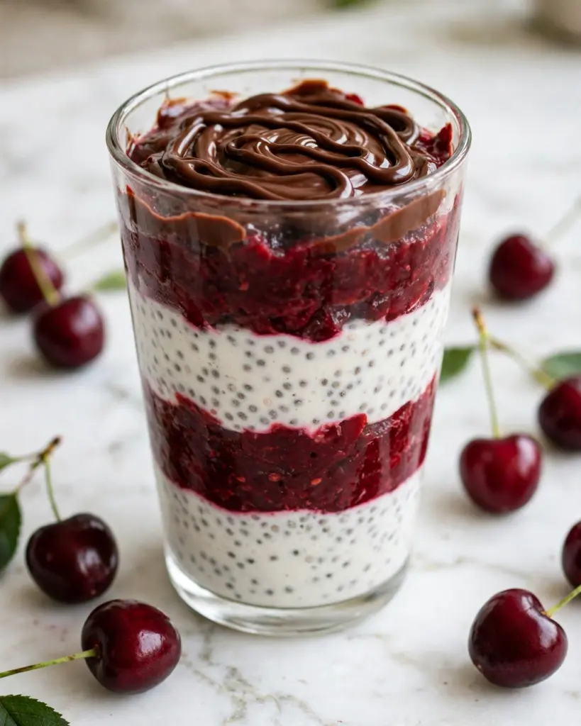 Vegan Black Forest Chia Seed Pudding Parfait Recipe