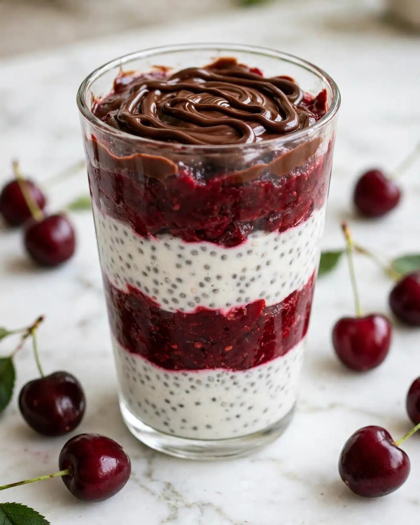 Vegan Black Forest Chia Seed Pudding Parfait Recipe